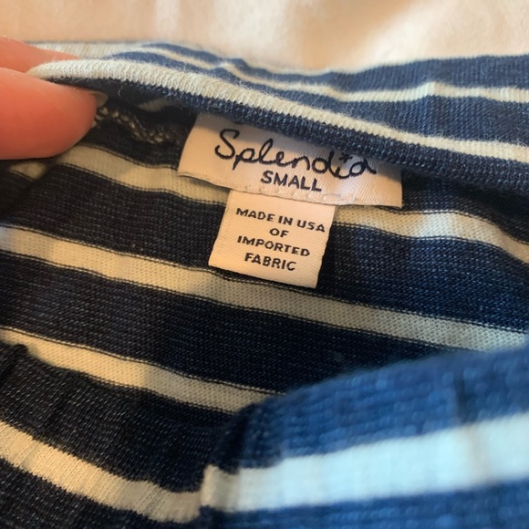 Splendid Navy/White Striped Maxi Skirt Size Medium - Picture 2 of 6